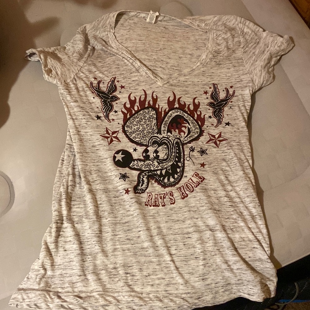 Womens Rats Hole cap sleeve light weight T-Shirt